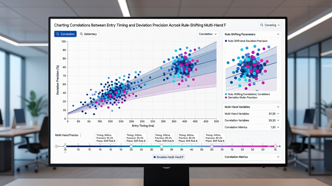 Grafik mit Daten zu Abweichungspräzision bei unterschiedlichen Eintrittszeitpunkten