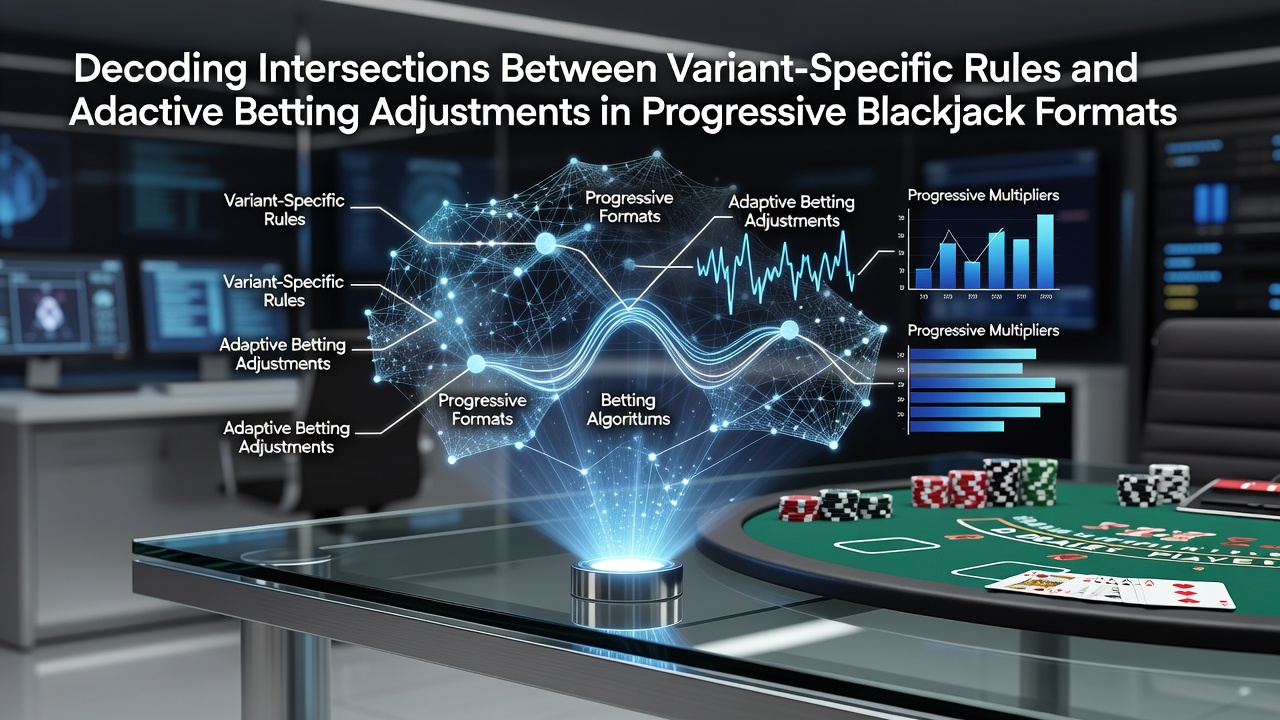 Blackjack-Tisch mit progressiven Side Bets und Regelvarianten in einem Casino-Setting