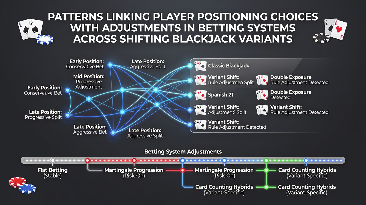 Spielerpositionen am Blackjack-Tisch mit Fokus auf strategische Platzierung